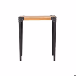 Miliboo - Table haute industrielle rectangulaire en bois manguier massif et métal L88 cm MADISON