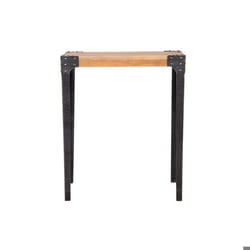 Miliboo - Table haute industrielle rectangulaire en bois manguier massif et métal L88 cm MADISON