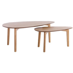 Tables basses gigognes scandinaves bois clair chêne (lot de 2) ARTIK