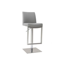 Tabouret de bar relevable gris et acier chromé KYLE