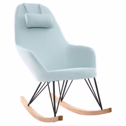 Entrez dans un univers de détente absolue avec le r ocking chair vert d'eau JHENE ! Ce fauteuil relax rappelle les assises sc ...