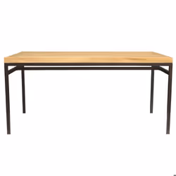 Table à manger industrielle bois manguier massif et métal L160 cm YPSTER