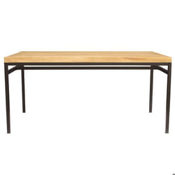 Table à manger industrielle bois manguier massif et métal L160 cm YPSTER