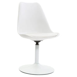 Chaise design pivotant blanc mat steevy V2
