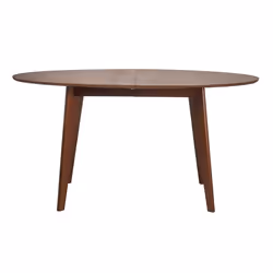 Table à manger extensible ovale en bois foncé L150-200 MARIK