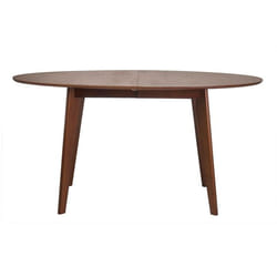 Table à manger extensible ovale en bois foncé L150-200 MARIK