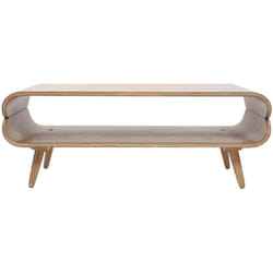 Table basse rectangulaire scandinave bois clair L118 cm takla