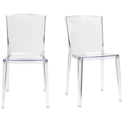Chaises design transparentes empilables intérieur - extérieur (lot de 2) island