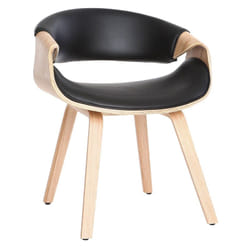 Chaise design noir et bois clair ARAMIS