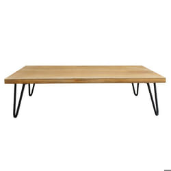 Table basse rectangulaire bois manguier massif et métal noir L117 cm VIBES