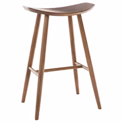Tabouret de bar design noyer H72 cm DEMORY