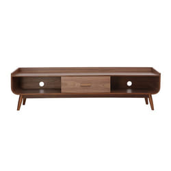 Meuble TV vintage bois noyer 180 cm HALLEN