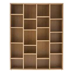 Bibliothèque design finition bois clair chêne L149 cm rythm