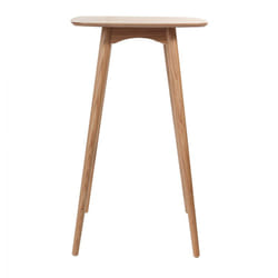 Miliboo - Table haute carrée frêne scandinave L60 cm baltik