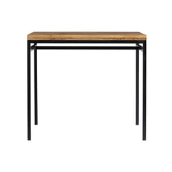Table haute industrielle en bois manguier massif et métal noir L115 cm YPSTER