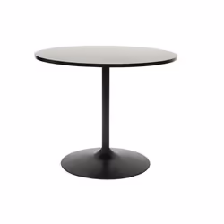 Table à manger design ronde noire D90 cm CALISTA