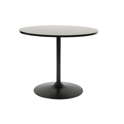 Table à manger design ronde noire D90 cm CALISTA