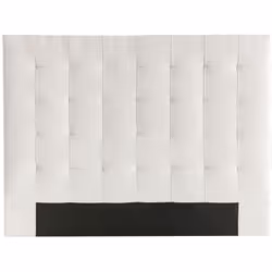 Tête de lit capitonnée en tissu beige clair naturel L140 cm HALCIONA