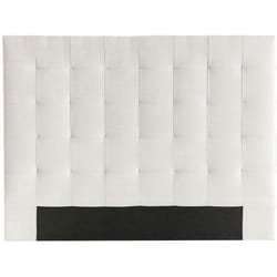 Tête de lit capitonnée en tissu beige clair naturel L140 cm HALCIONA