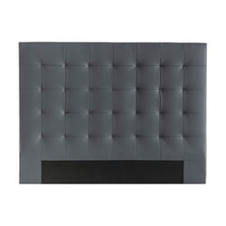 Tête de lit capitonnée gris foncé L160 cm HALCIONA