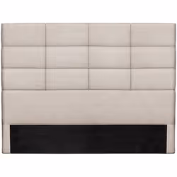 Tête de lit moderne en tissu beige naturel L160 cm ANATOLE