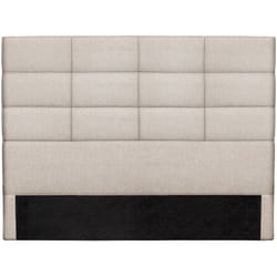 Tête de lit moderne en tissu beige naturel L160 cm ANATOLE