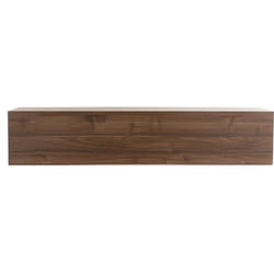 Lément mural tv horizontal finition bois foncé noyer L138 cm eternel