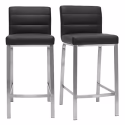 Tabourets de bar design noirs 66 cm (lot de 2) TOMY