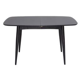 Table à manger extensible rectangulaire en bois noir L130-160 cm NORDECO