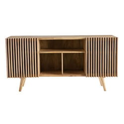 Miliboo - Buffet en bois manguier massif 2 portes coulissantes L140 cm ALBA