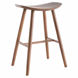 Tabouret de bar design noyer H65 cm DEMORY