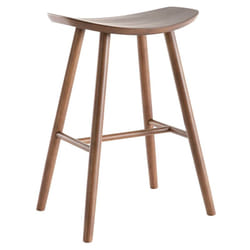 Tabouret de bar design noyer H65 cm DEMORY