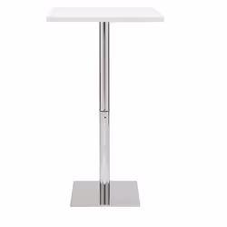 Table de bar design carrée blanche L60 cm JACK