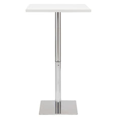 Table de bar design carrée blanche L60 cm JACK