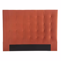 Tête de lit capitonnée en tissu velours terracotta L160 cm HALCIONA