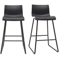 Miliboo - Tabourets de bar design noir 65 cm (lot de 2) ona