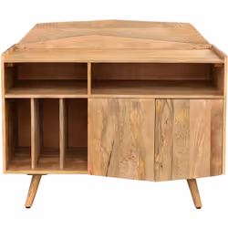 Buffet meuble de rangement vinyles en bois manguier massif L105 cm MATAHARI