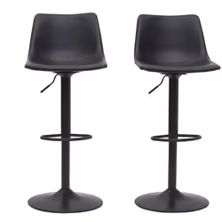 Tabourets de bar vintage réglables pivotants noirs (lot de 2) NEW ROCK