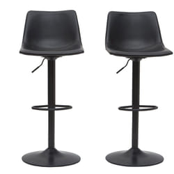 Tabourets de bar vintage réglables pivotants noirs (lot de 2) NEW ROCK