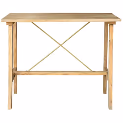 Table de bar en bois manguier massif et métal doré L130 cm MARGHA