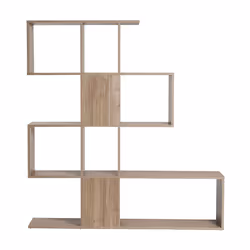 Bibliothèque ouverte séparateur design finition bois clair chêne L139 cm COMO