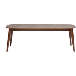 Banc vintage bois foncé noyer L130 cm nordeco