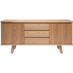 Buffet scandinave en bois clair 2 portes 3 tiroirs L160 cm FIFTIES