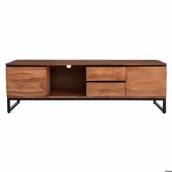 Meuble TV en bois massif L160 cm HOORN