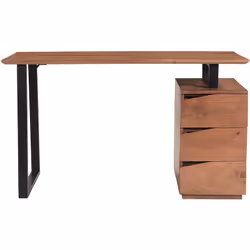 Le bureau HORACE en acacia massif et métal noir est idéal pour aménager un espace de travail tendance et authentique ! Grâce ...