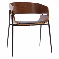 La chaise WESS , une pièce d'art dans la déco intérieure ! Le design de cette chaise en bois foncé et métal noir joue avec le ...