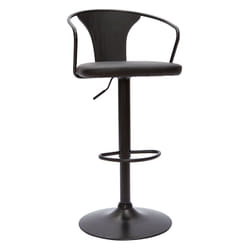 Tabouret de bar industriel noir réglable pivotant 360° BECKETT