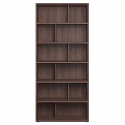 Bibliothèque design finition bois foncé noyer L92 cm EPURE