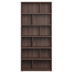 Bibliothèque design finition bois foncé noyer L92 cm EPURE