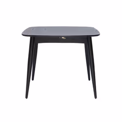 Table à manger extensible carrée en bois noir L90-130 cm NORDECO